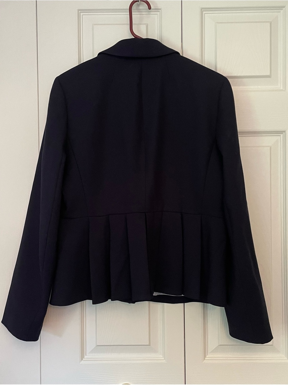 J. Crew Mayfair Navy Peplum Back Blazer 14 - Picture 3 of 7